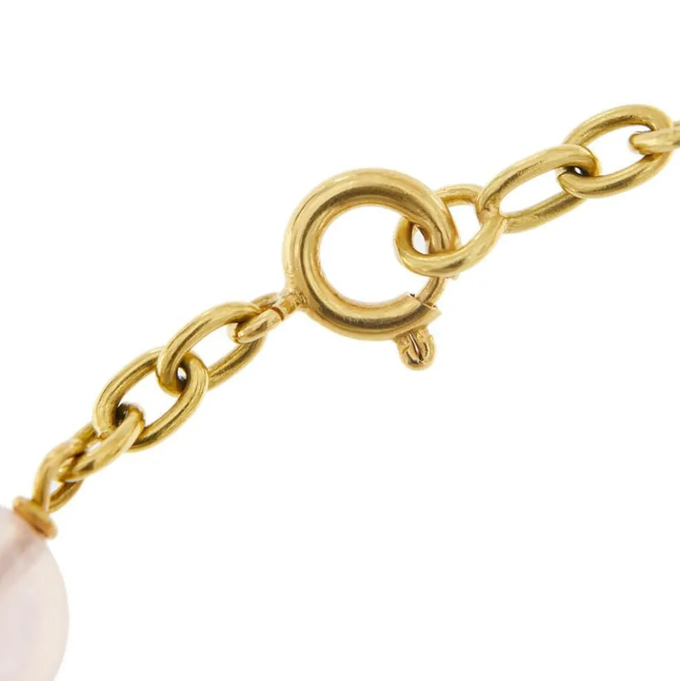 Bracelet Or jaune Quartz rose