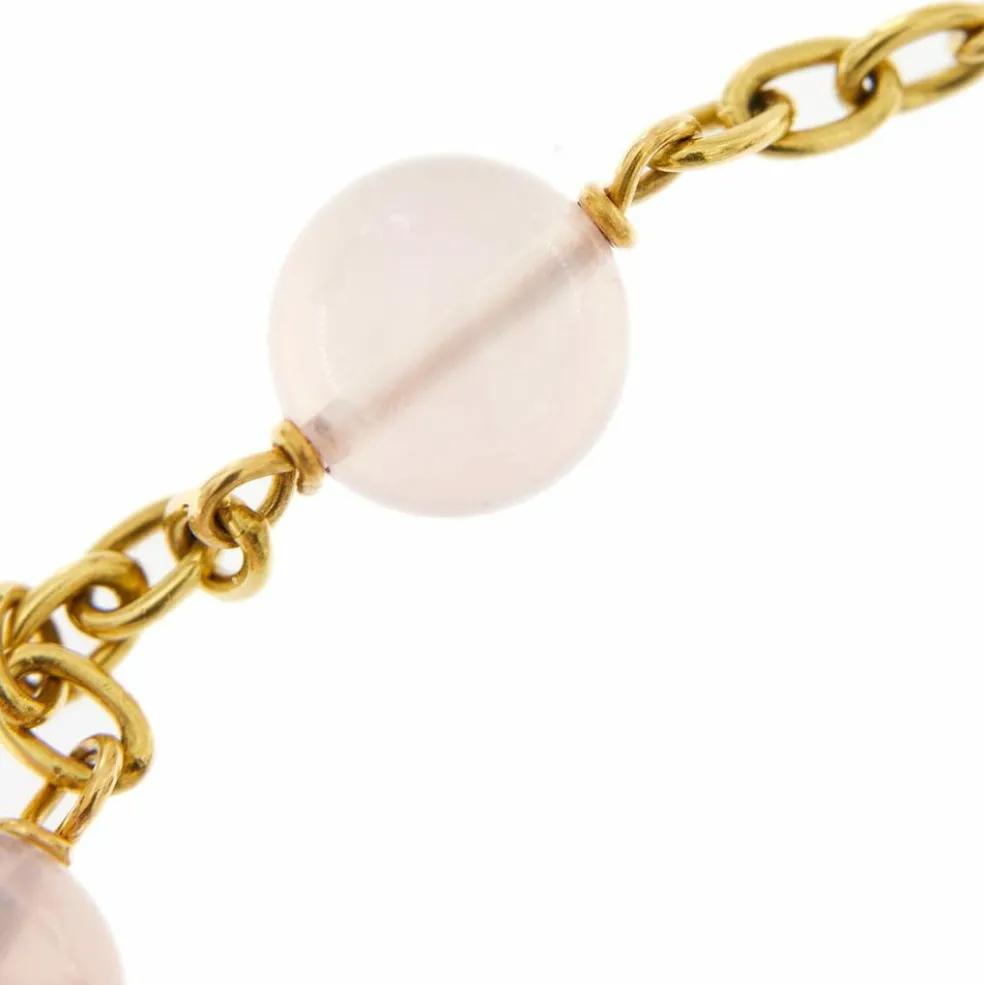 Bracelet Or jaune Quartz rose