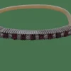 Bracelet or jaune, saphirs rouge et diamants