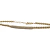Bracelet or jaune serti d’une barrette de diamants