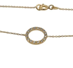 Bracelet or jaune serti de diamants naturels