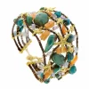 Bracelet Or jaune Turquoise Améthyste Cornaline
