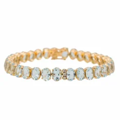 Bracelet Or rose Aigue Marine