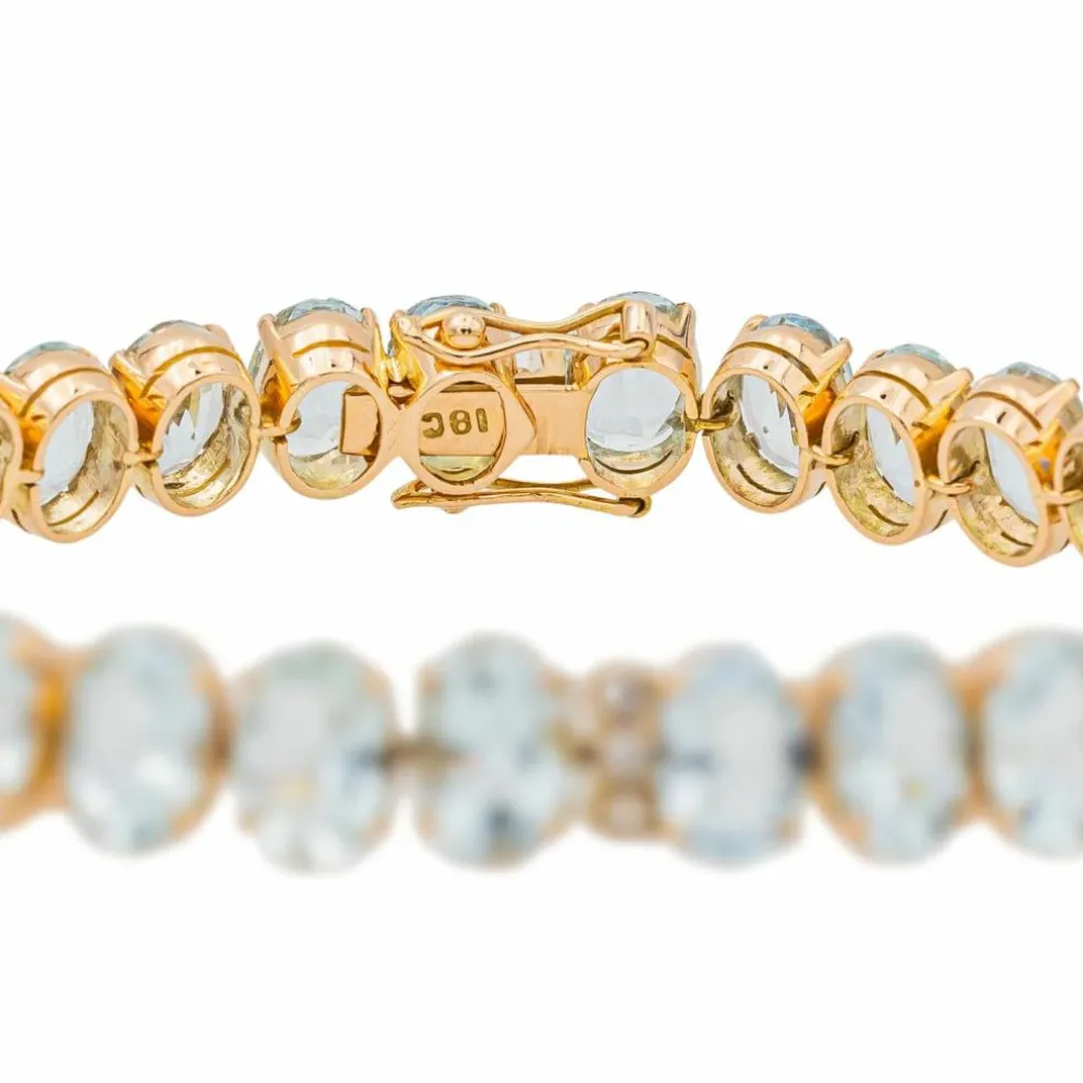 Bracelet Or rose Aigue Marine