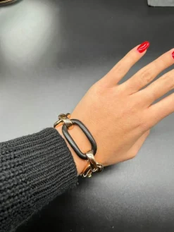 Bracelet Or rose Bois d'ébène