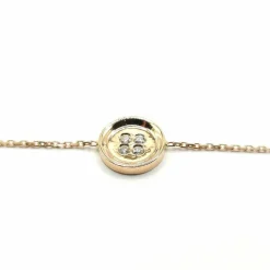 Bracelet or rose diamants signé Ely Bela