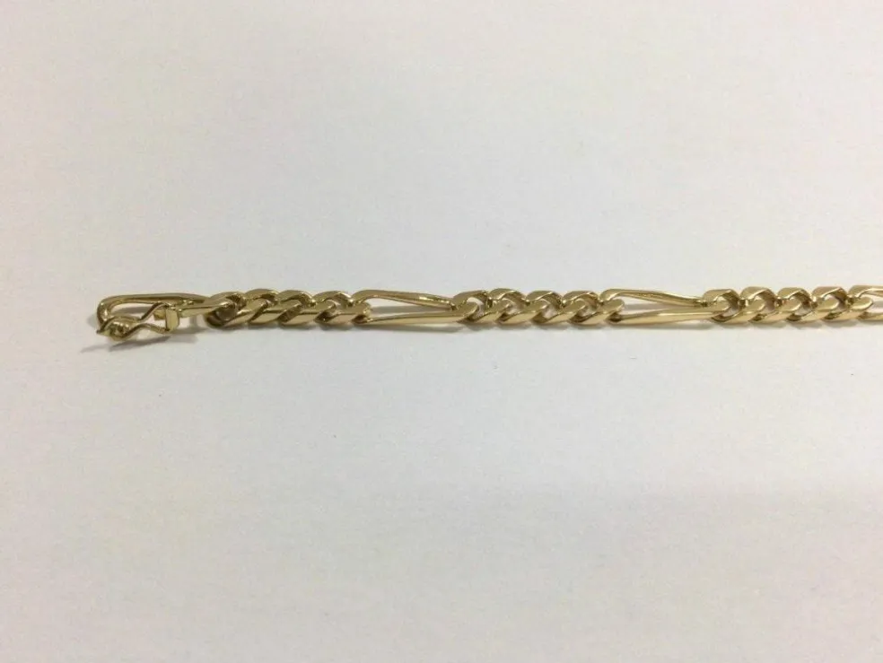 Bracelet Or Rose maille Figaro