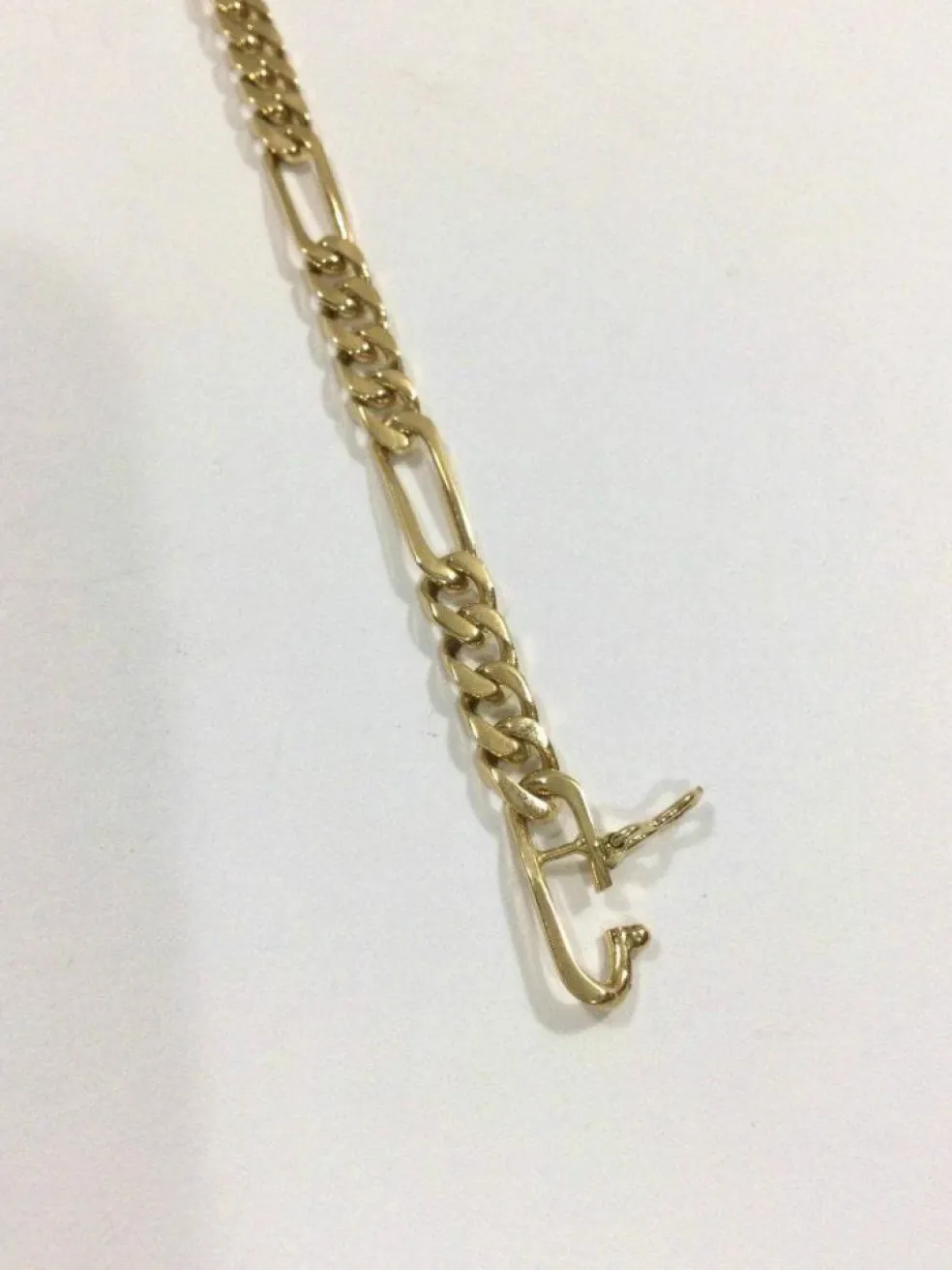 Bracelet Or Rose maille Figaro