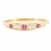 Bracelet or rose rubis diamants