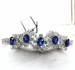 Bracelet or saphirs diamants