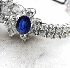 Bracelet or saphirs diamants