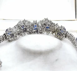 Bracelet or saphirs diamants