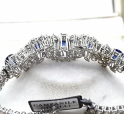 Bracelet or saphirs diamants