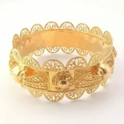 Bracelet oriental filigrane or jaune