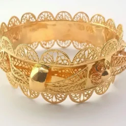Bracelet oriental filigrane or jaune