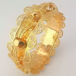 Bracelet oriental filigrane or jaune