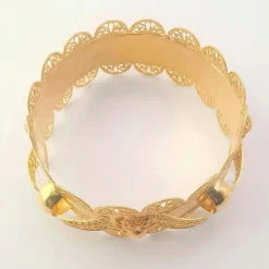 Bracelet oriental filigrane or jaune