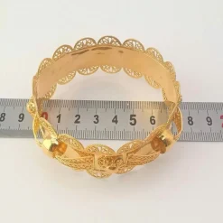 Bracelet oriental filigrane or jaune