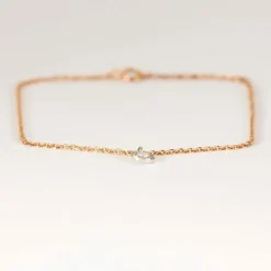 BRACELET OU DIAMANT ROSE 0,05ct