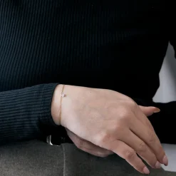 BRACELET OU DIAMANT ROSE 0,05ct