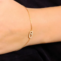 Bracelet ou diamants roses