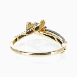 Bracelet Panthère Or Jaune Diamants et Onyx