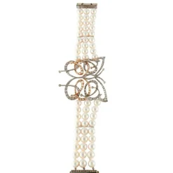 Bracelet Papillon Perles Akoya Diamants
