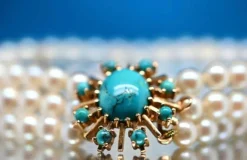 Bracelet Perles Akoya Turquoise