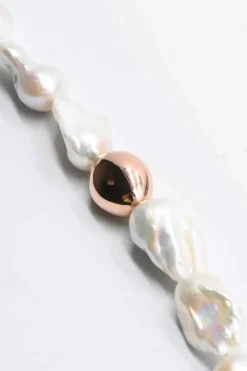 Bracelet Perles Baroques et Perles Or Rose