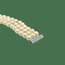 Bracelet perles de culture - Or blanc et Diamants