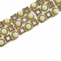 Bracelet perles émail