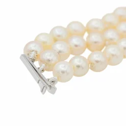 Bracelet Perles Or blanc Perle