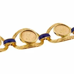 Bracelet pièce émaillée