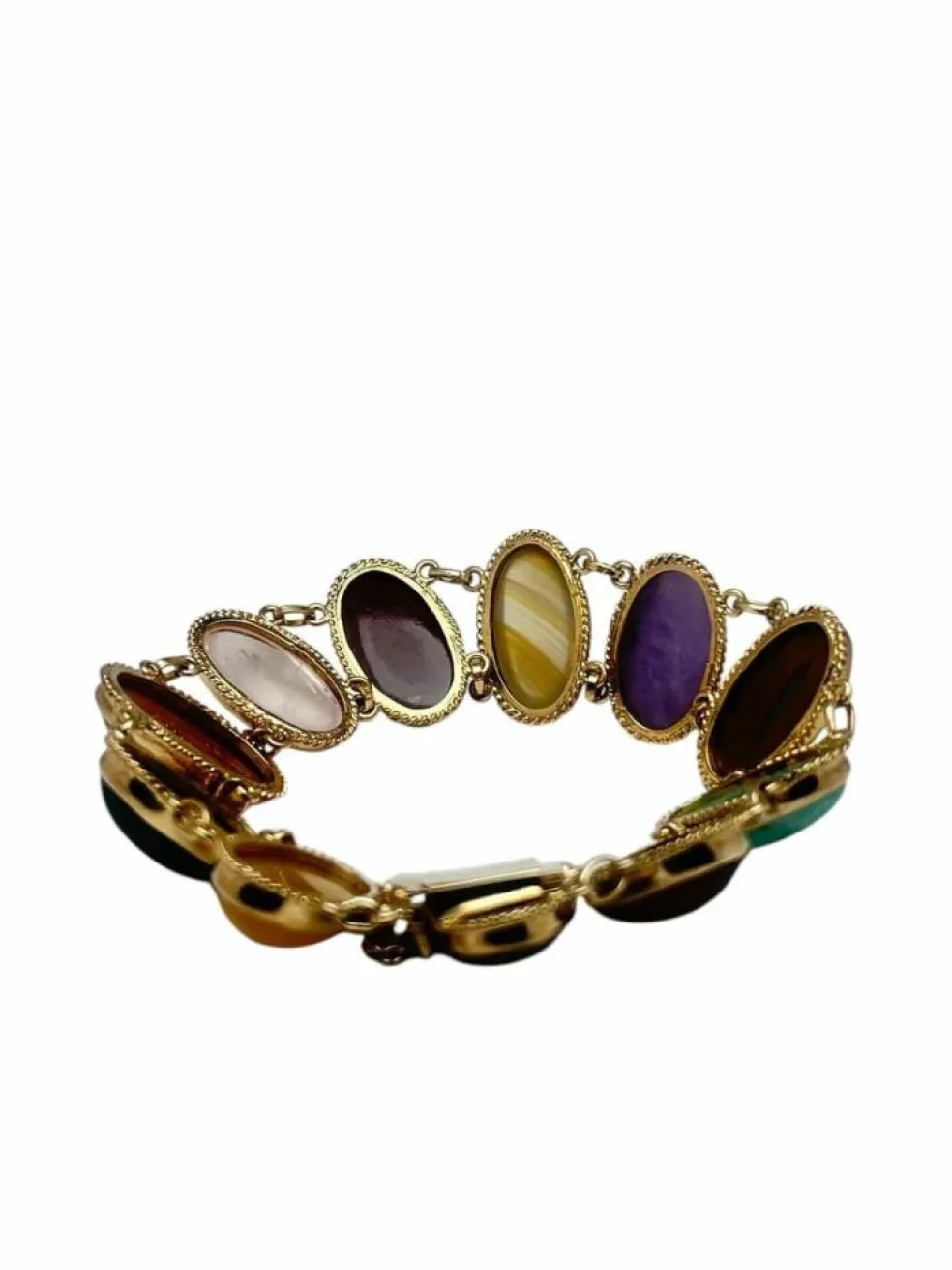 Bracelet Pierres Fines Multicolores – Or jaune 18K – 35.2g