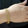 Bracelet plat ruban grain de riz