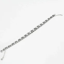 Bracelet platine ligne diamants