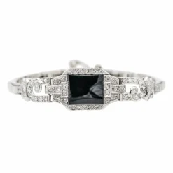 Bracelet Platine Onyx