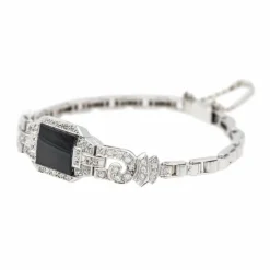 Bracelet Platine Onyx
