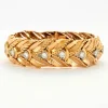 Bracelet Platine, Or Jaune et Diamants