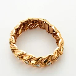 Bracelet Platine, Or Jaune et Diamants