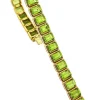 Bracelet péridots taille émeraude