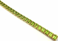 Bracelet péridots taille émeraude
