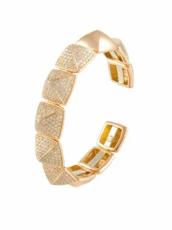 BRACELET "PYRAMIDE" OR ROSE ET BRILLANTS