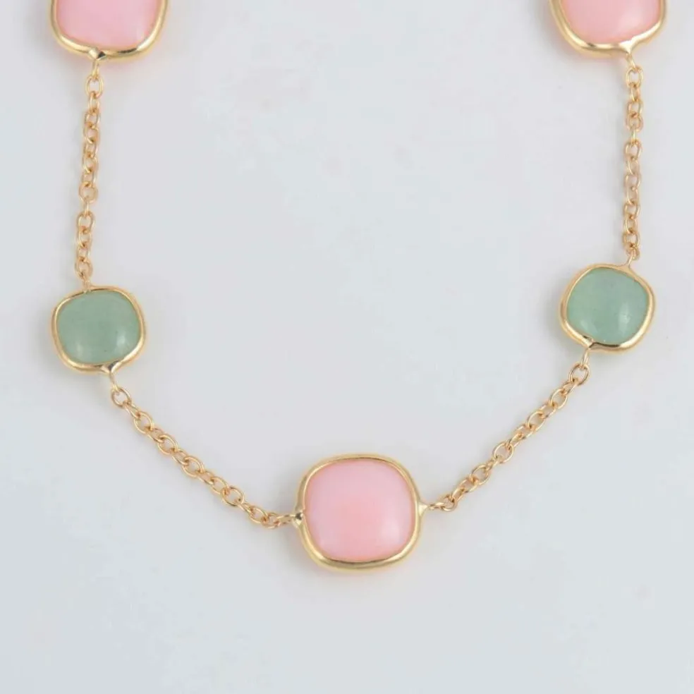 Bracelet Quartz rose et vert