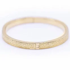 Bracelet rigide en or de style grec.