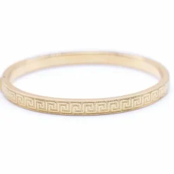Bracelet rigide en or de style grec.