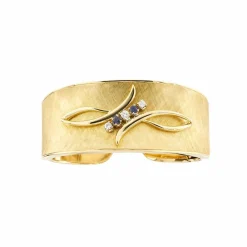 Bracelet rigide saphirs et diamants