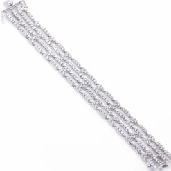 Bracelet rivière avec 4 rangs de diamants