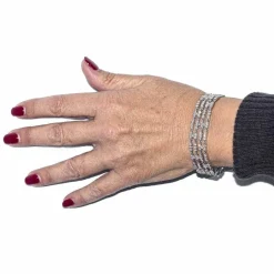 Bracelet rivière avec 4 rangs de diamants