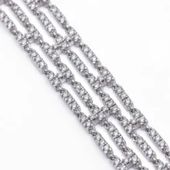 Bracelet rivière avec 4 rangs de diamants